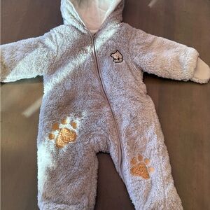 Cozy Gray Bear Kids One Piece